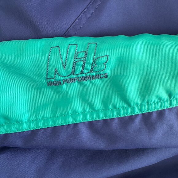 NILS Vintage Ski Jacket 1/2 Zip/Snap Pullover Hooded Windbreaker Size Large - Picture 10 of 12